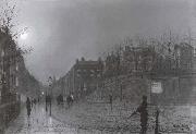 Atkinson Grimshaw, View of Heath Street by Night